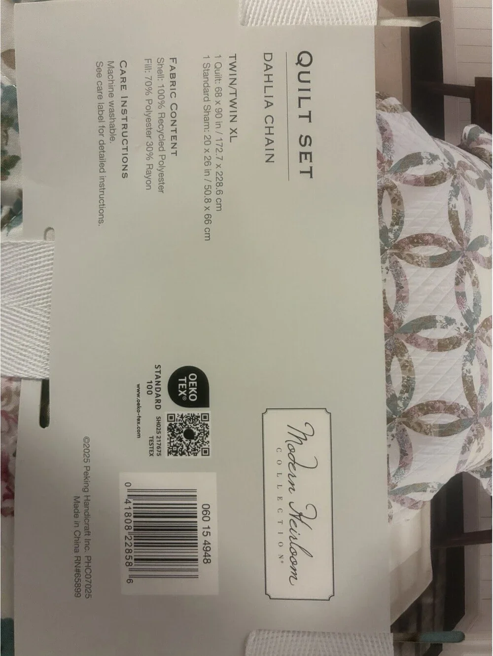 Modern Heirloom 2pc Twin/TWin XL Dahila Chain Quilt Bedding Set